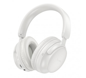 Наушники полноразмерные HOCO W53 Tone, bluetooth 5.4, AUX, 400mAh, цвет: белый (1/36)#2109367