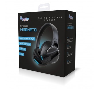 Наушники полноразмерные Smartbuy MAGNETO, с подсветкой, Bluetooth 5.3,Type-C ,кабель AUX , (SBH912) (1/20)#2109352