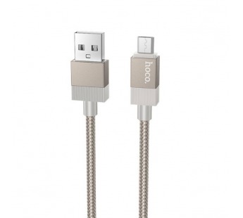 Кабель USB - микро USB HOCO X110 Honorific, 1.0м, нейлон, 2.4А, цвет: золотой (1/31/310)#2109275