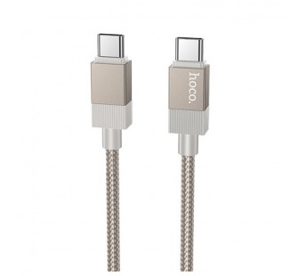 Кабель Type-C - Type-C HOCO X110 Honorific, 1.0м, нейлон, 3.0А, PD60W, цвет: золотой (1/31/310)#2109264