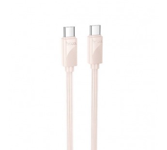 Кабель Type-C - Type-C HOCO X114 Energy, 1.0м, круглый, PD60Вт, ПВХ, цвет: розовый (1/31/310)#2109261