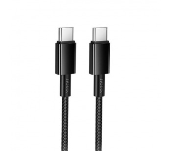 Кабель Type-C - Type-C HOCO X119, 1.0м, круглый, ткань, PD60Вт, цвет: черный (1/1000)#2109259