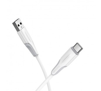 Кабель USB - Type-C Borofone BX119, 1.0м, круглый, ПВХ, 3.0А, цвет: белый (1/360)#2109248