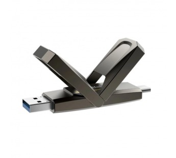 USB 3.2  256GB  Netac  US5  (USB 3.0/3.2 + Type C)  чёрный#2109641