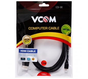 Кабель HDMI-19M -- MicroHDMI-19M ver 2.0 1.8m VCOM <CG587-1.8M> (1/60)#2114779