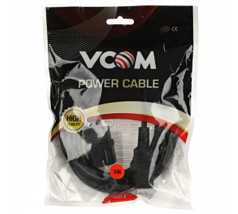 Кабель монитор--> компьютер 220V (UPS--> устройство) <VDE> 3G*0.5 мм., 3 м. VCOM (1/30)#2109648