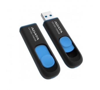 USB 3.0  256GB  A-Data  UV128  чёрный/синий#2109732