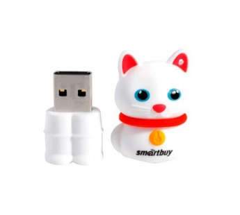 USB  64GB  Smart Buy Wild series  Котёнок  белый#2109712