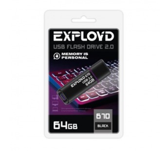 USB  64GB  Exployd  670  чёрный#2109704