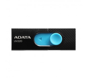 USB  64GB  A-Data  UV220  чёрный/голубой#2109697