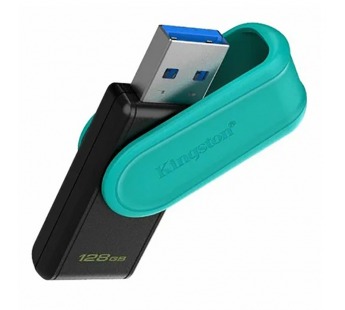 USB 3.2  128GB  Kingston  DataTraveler Exodia S  чёрный/бирюзовый#2109645