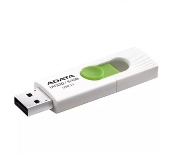 USB 3.1  64GB  A-Data  UV320  белый/зелёный#2109655