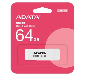 USB 3.2  64GB  A-Data  UC310  белый#2109656