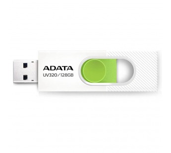 USB 3.1  128GB  A-Data  UV320  белый/зелёный#2109661