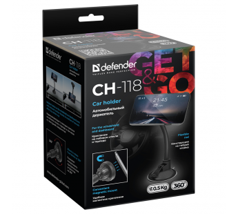 Держатель автомобильный DEFENDER CH-118 магнит, на панель (1/48)#2127672