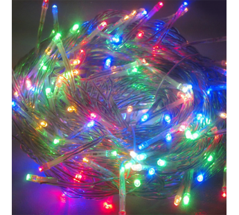 Гирлянда светодиодная ECOLA 220V IP44 Нить 15м 200Led 4000K, 8 режимов, прозр.провод с вилкой (1/30)#2110286