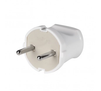 Вилка SMARTBUY прямая без заземления белая 10А 250В (SBE-10-P04-w) (1/60)#2116338