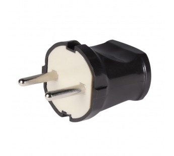 Вилка SMARTBUY прямая без заземления черная 10А 250В (SBE-10-P04-b) (1/60)#2116337