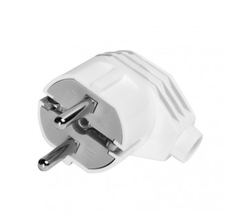 Вилка SMARTBUY угловая с заземлением белая 16А 250В (SBE-16-P02-w) (1/50)#2116336