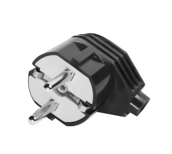 Вилка SMARTBUY угловая с заземлением черная 16А 250В (SBE-16-P02-b) (1/50)#2116332