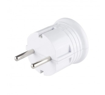 Вилка с/з круглая белая 10А 250В TDM (30/450)#2116330