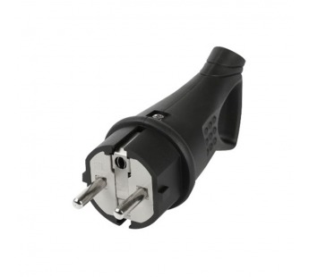 Вилка SMARTBUY угловая с кольцом каучуковая 16A, 230В, 2P+PE, IP44 (SBE-16-P08-R) (1/20)#2116316