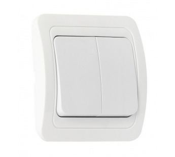 Выключатель SMARTBUY скрытая установка, 2-клавишный 10А белый "Марс" (SBE-02w-10-SW2-0) (1/10)#2123070