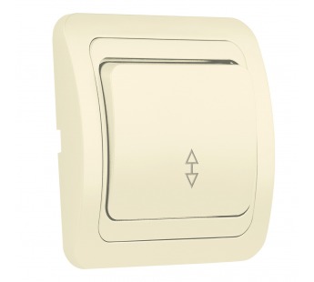 Выключатель SMARTBUY скрытая установка, проходной 1-клавишный 10А бежевый, керамика "Марс" (SBE-02i-10-SW12-0-c) (1/200)#2123072