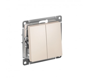 Механизм выключателя 2-кл. С/У ATLASDESIGN 10А IP20 (сх. 5) 10AX механизм беж. Systeme Electric ATN000251 (1/20/160)#2135624