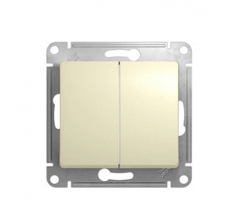 Механизм выключателя 2-кл. С/У GLOSSA 10А IP20 (сх. 5) 10AX беж. Systeme Electric GSL000251 (1/20/160)#2135623