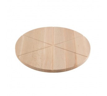 Доска разделочная для пиццы, бук 32х1,5см. 6 кусков (1/20)#2110310