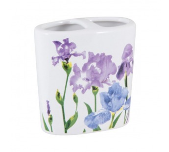 Держатель для зубных щеток "Ирисы" TBH-IR, керамика (1/4/24)#2110350