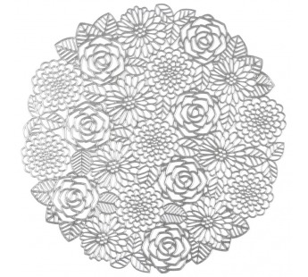 Салфетка сервировочная PVR-05 "Розы", диам 38 см (1/10/120)#2110171