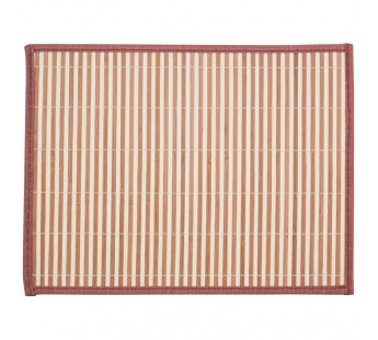 Салфетка сервировочная из бамбука BM-06, цвет: бело-коричневый, подложка: EVA (1/12/48)#2110166