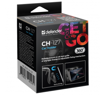 Держатель автомобильный DEFENDER CH-127 магнит, решетка вентиляции (1/100)#2116665