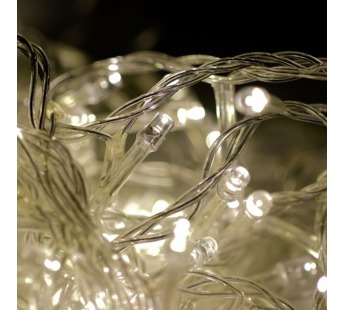 Гирлянда светодиодная ECOLA 220V IP44 Нить наращиваемая (доп секция) 10м 160Led 4000K, прозр.провод с коннекторами (1/30)#2110444