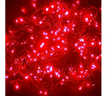 Гирлянда светодиодная ECOLA 220V IP44 Бахрома 5x0.5м 135Led Красный Red, 8 режимов, прозр.провод с вилкой (1/30)#2110437