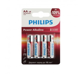 Элемент питания PHILIPS Power LR6 4BL  (4/48/144/18432)#2110367