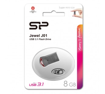 USB 3.0  8GB  Silicon Power  Jewel J01  красный#2110219