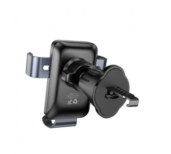 Держатель автомобильный HOCO H70 Gamble, для смартфона, пластик, воздуховод, цвет: чёрный (1/132)#2136987