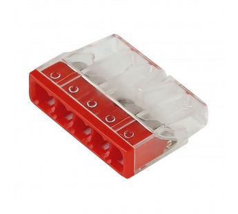 Строительно-монтажная клемма, 5 отверстий, 0,75-2,5 мм2, SmartBuy (SBE-pwco-5) (100)#2123167