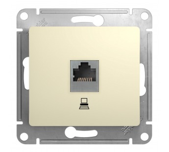 Механизм розетки компьютерной 1-м С/У GLOSSA RJ45 кат.5E механизм беж. Systeme Electric GSL000281K (1/10/160)#2135583