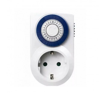 Таймер розеточный SMARTBUY механический 3600Вт, 48 вкл./выкл. сутки, интервал 30 мин. (1/48)#2123129