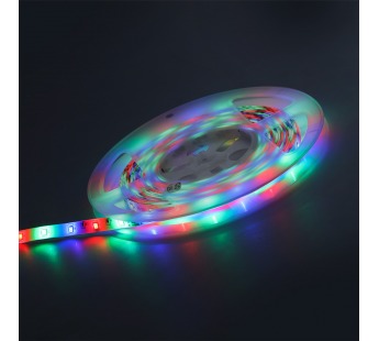Лента светодиодная SMARTBUY 12V SMD 2835/60 IP20 6,3W/m RGB 300 лм/м двухслойная катушка 5 метров (SBL-IP20 6-3-RGB) (1/100)#2120394