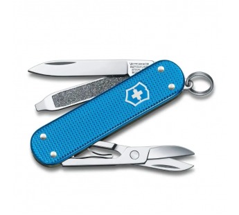 Нож перочинный Victorinox Alox Classic, 58 мм.. 5 функций, голубой (подар. коробка)#2135581