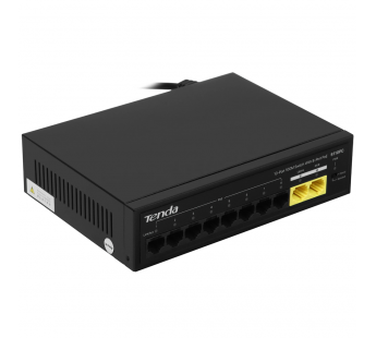 Коммутатор неуправляемый PoE TENDA S110PC , 10 портов, 10x100 Мбит/с, PoE 8х до 30 Вт, настольный ,черный (1/20)#2126954