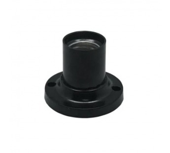 Патрон ECOLA накладной прямой E27 Черный (20/300)#2116345