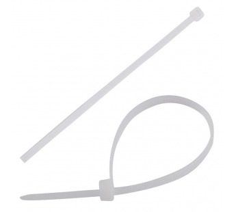 Стяжки кабельные, 100шт, 200х3,6мм, белый (1/25/200)#2110232