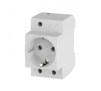 Розетка на DIN-рейку с заземляющим контактом РАр10-3-ОП Shuko, 45мм ширина TDM (1/100)#2140530