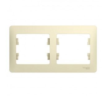 Рамка 2-м GLOSSA горизонт. беж. Systeme Electric GSL000202 (1/30/180)#2111178